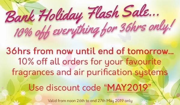 36hr Flash Sale - May Bank Holiday Weekend Discount - CleanTheAir.co.uk