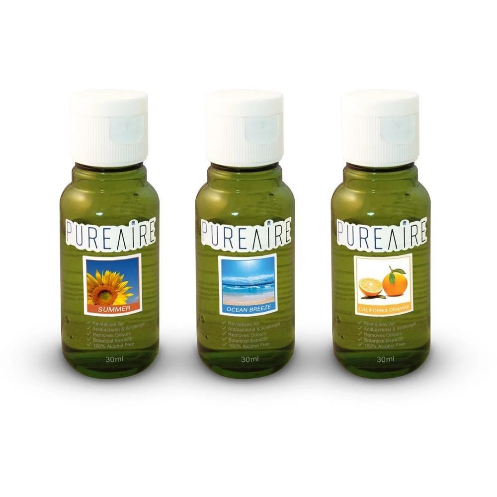 PureAire Summer Collection Essence Sample Pack (3 x 30ml) - CleanTheAir.co.uk