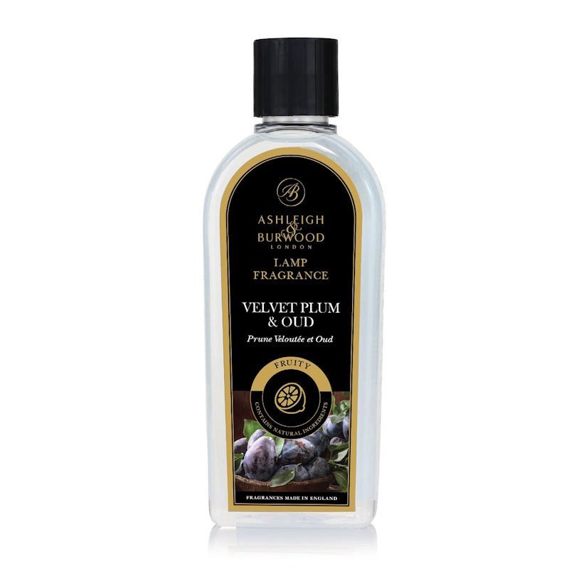 Ashleigh & Burwood Velvet Plum & Oud Fragrance Lamp Oil (500ml) - CleanTheAir.co.uk