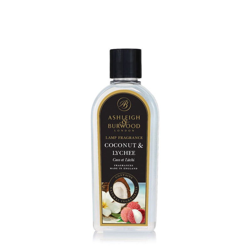 Ashleigh & Burwood Coconut & Lychee Fragrance Lamp Oil (500ml) - CleanTheAir.co.uk