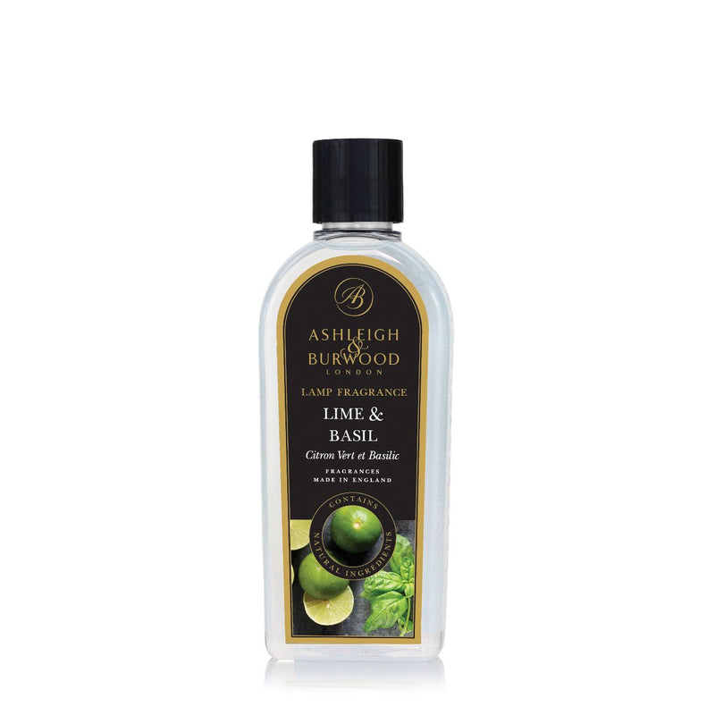 Ashleigh & Burwood Lime & Basil Fragrance Lamp Oil (500ml) - CleanTheAir.co.uk