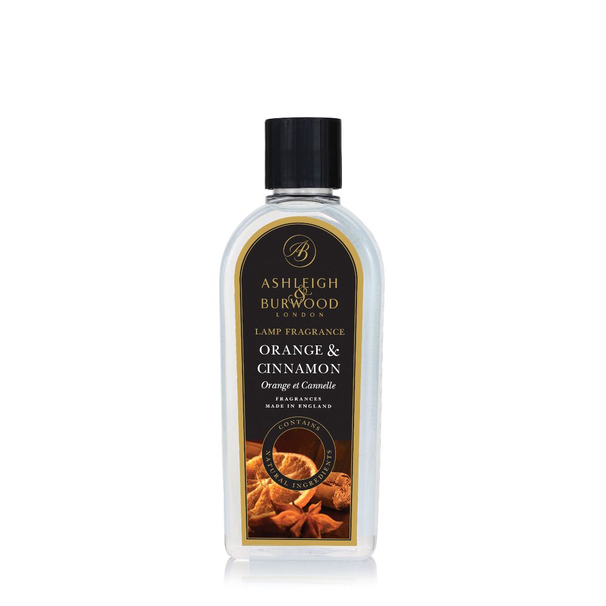 Ashleigh & Burwood Orange & Cinnamon Fragrance Lamp Oil (500ml) - CleanTheAir.co.uk
